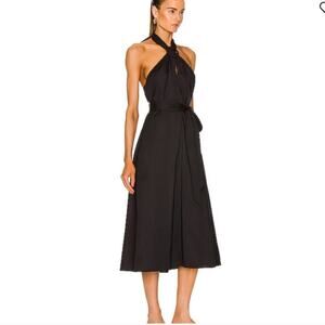STAUD Kai Halter Dress in Black